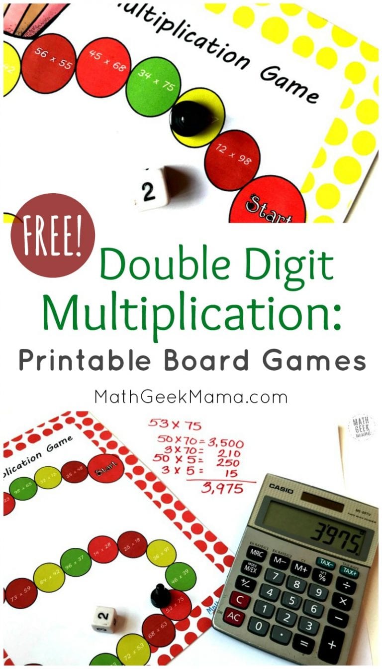 Double Digit Multiplication Practice: FREE Board Games