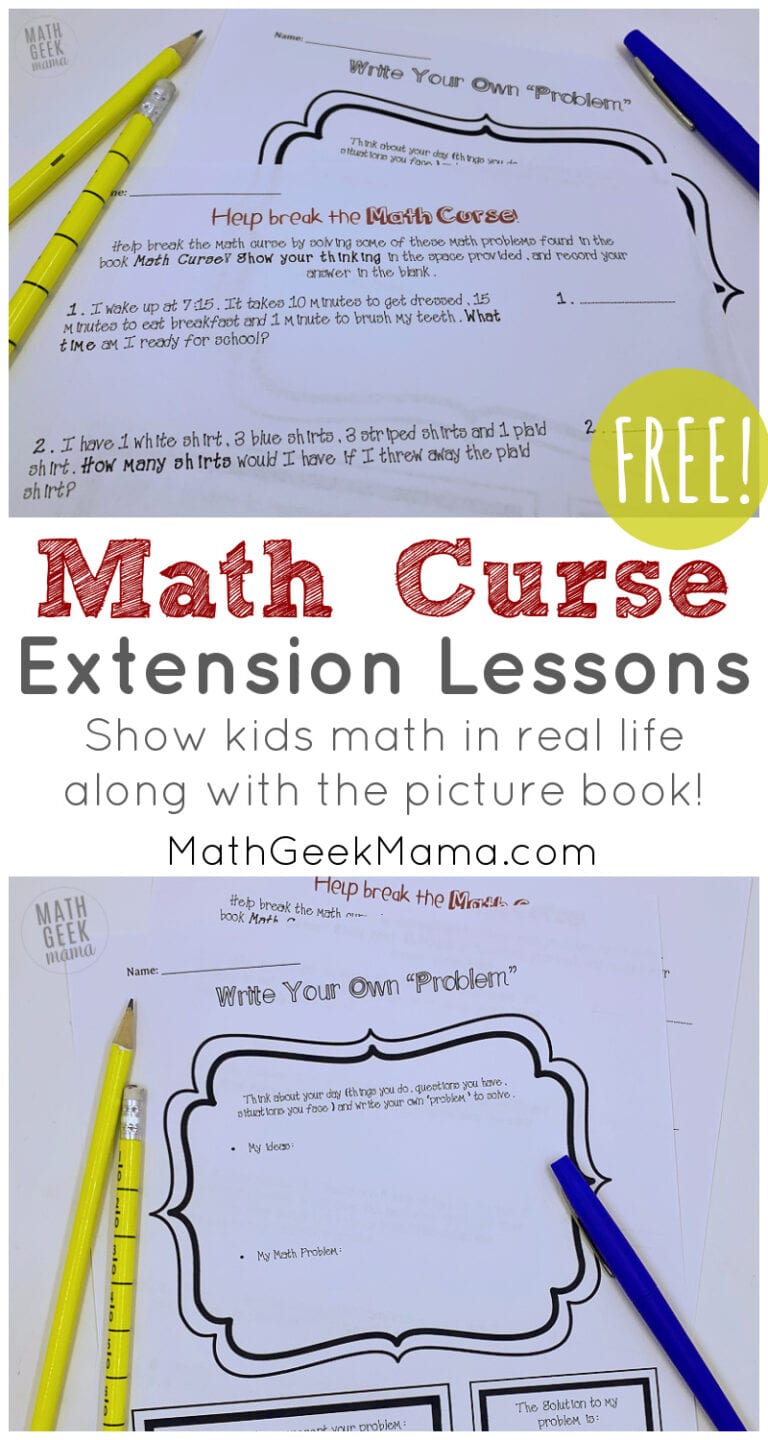 Math Curse Extension Activities! {FREE!}