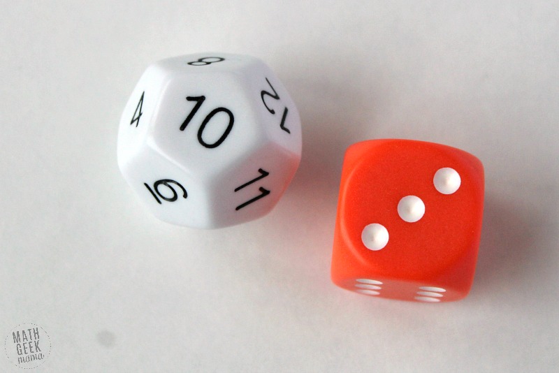 Looking for a new, but super easy and low prep way to practice math facts with your kids? Grab a set of dice and you're ready to play! Playing math dice games can help kids practice in a way that is fun, and less intimidating. Learn 6 different variations in this post!