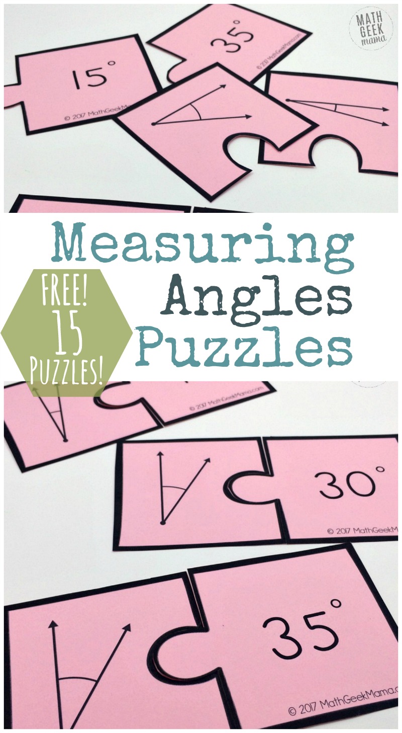 Want a fun and simple way to practice measuring angles with your 4th or 5th grader? They will love this fun set of puzzles! This measuring angles activity provides practice with a protractor and can then be used to sort and classify angles. Includes 15 FREE puzzles!