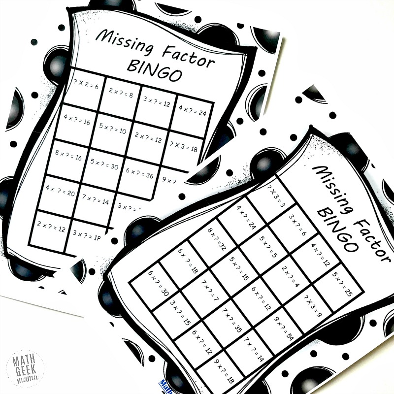 Want to deepen your kids' multiplication skills? Challenge them with this fun and FREE Missing Factor Game! This will help review facts, make the connection to division and prepare them for Algebra in the future!
