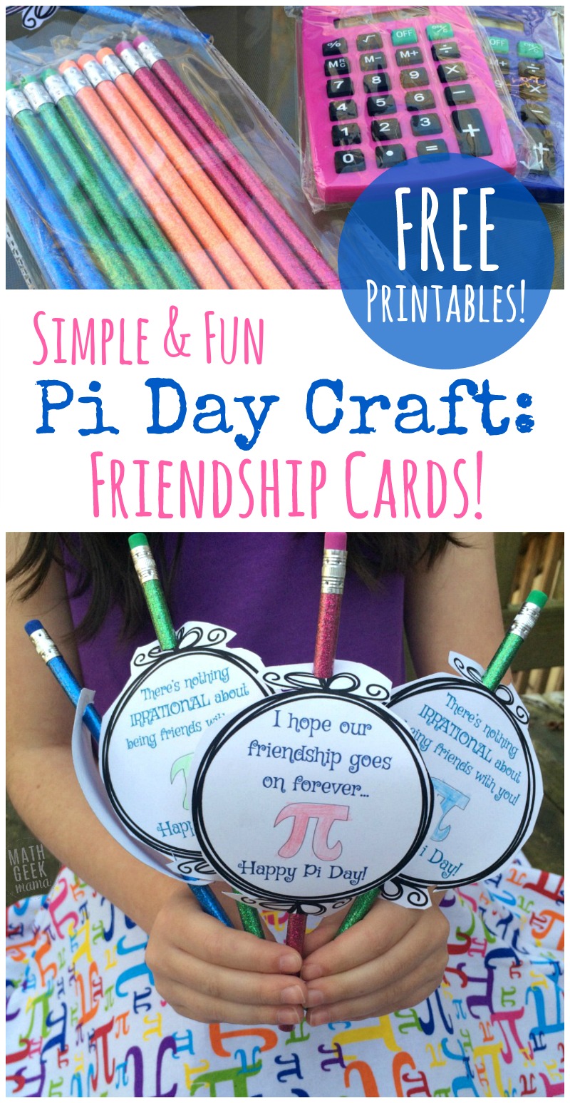 Looking for a fun and simple Pi Day Activity for kids of all ages? Celebrate an excitement for math with this Pi Day Craft for kids! It's super simple, and kids can then share the number pi and discuss math concepts with their friends. While eating pie, of course. ;)