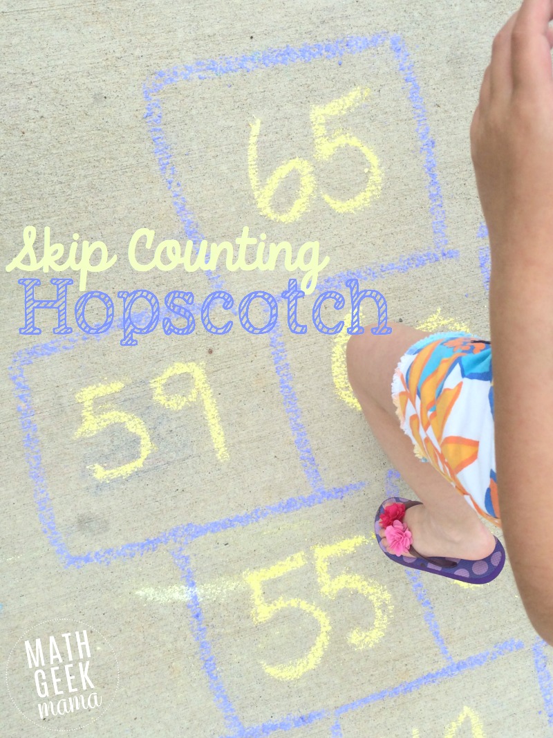 This is such a fun and SIMPLE way for kids to get moving and practice skip counting! Skip counting hopscotch is a fun twist on the traditional game that kids love!
