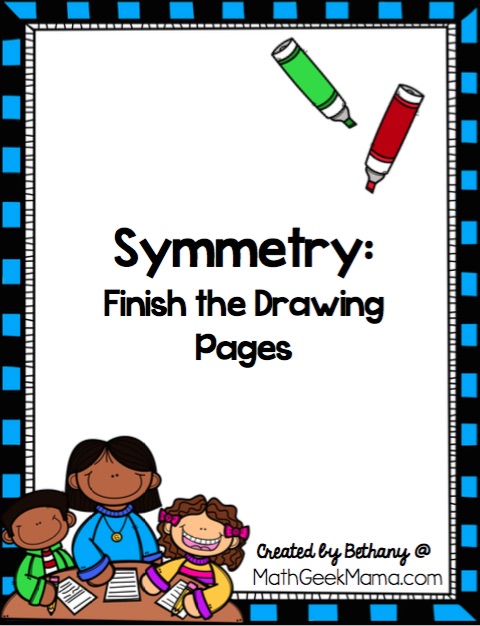 Looking for some extra symmetry practice? These finish the drawing pages are fun for kids of all ages and help deepen their understanding of symmetry. They also include grid lines to help kids be more precise.