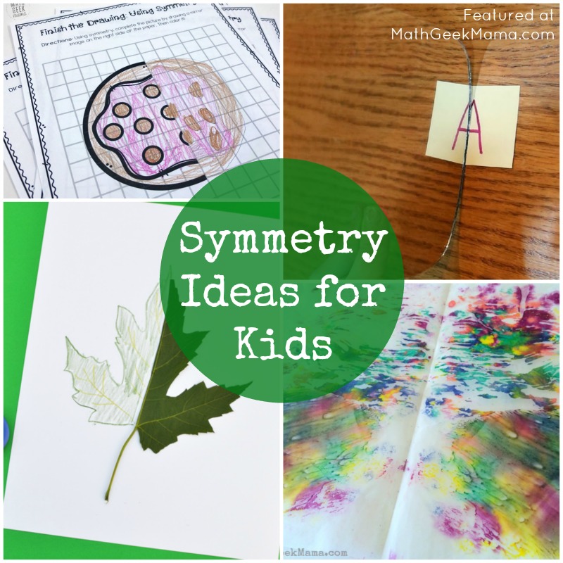 Looking for tons of fun symmetry ideas for kids? This huge list includes hands on teaching ideas, fun symmetry art projects plus cute printable pictures for kids to practice drawing mirror images.