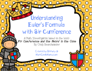 A fun and easy lesson on 3D shapes and Euler's formula to go along with the book, "Sir Cumference and the Sword in the Cone!" Free to download!
